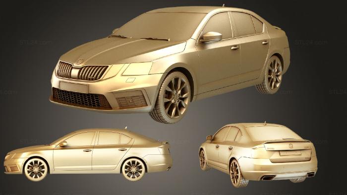 Автомобили и транспорт (Октавия RS, CARS_2848) 3D модель для ЧПУ станка